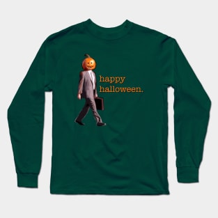 Dwight Halloween Pumpkin Long Sleeve T-Shirt